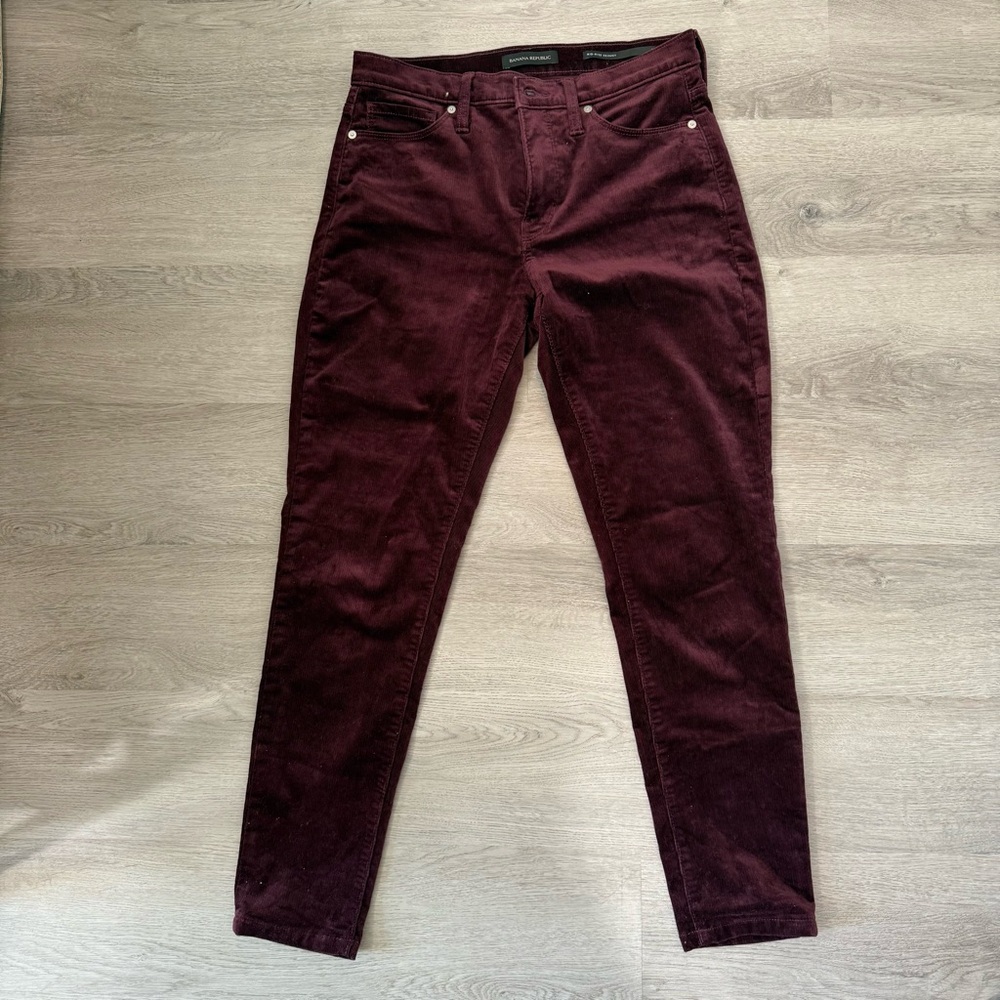 Banana Republic Women's Dark Red Skinny Jeans